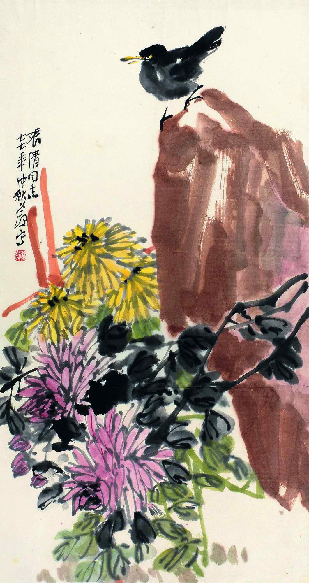 李道熙 菊花小鸟