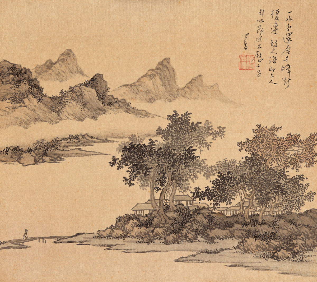 溥心畬  秋水幽居