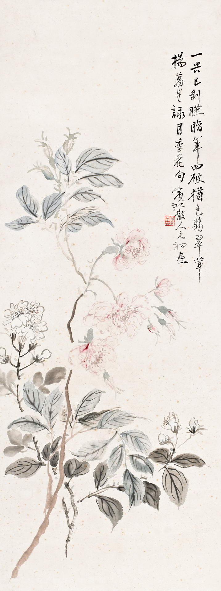 黄宾虹 月季花  