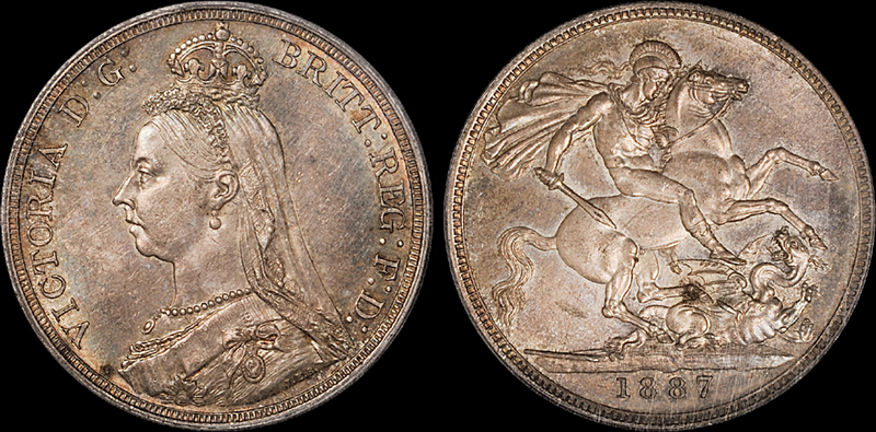 英国马剑银币PCGS MS62