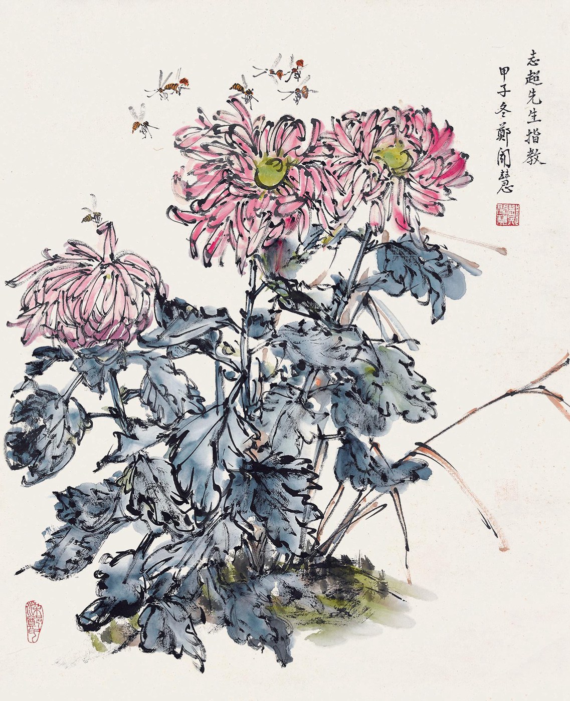 郑闻慧 菊花蜜蜂  