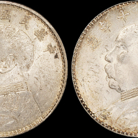 袁世凯像民国十年壹圆2枚 PCGS MS级