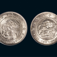 大正三年（1914年）日本一圆银币二枚