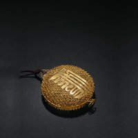 清·金质累丝梵文十相自在图圆形香囊
