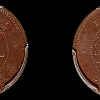 1901年福建官局造光绪元宝五文铜币一枚，PCGS AU55金盾