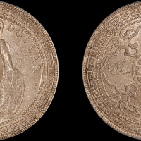 1930年香港贸易银圆“站人”壹圆银币一枚，PCGS MS64