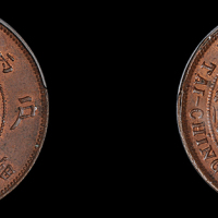 1906年户部丙午大清铜币中心“川”二十文一枚，PCGS MS64BN金盾