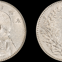 袁世凯像民国三年壹圆O版三角元 PCGS AU Details