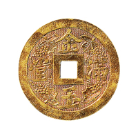 清末民初金、银质吉语雕花花钱一组四枚