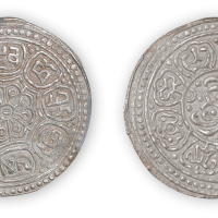 西藏章噶噶布一枚，PCGS MS62,金盾