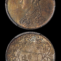 四川省造卢比1/4卢比 PCGS AU 58
