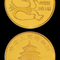 1982年熊猫1/4盎司金币PC68