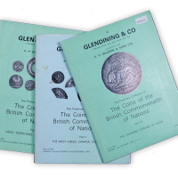 1981-1983年英国Glendining钱币拍卖图录一套三册，保存完好