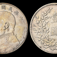 8年袁像壹圆银币华字异书