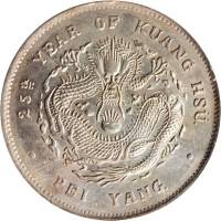 北洋造光绪25年七钱二分 PCGS AU 55