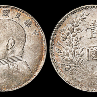 10年袁像壹圆银币缺口中