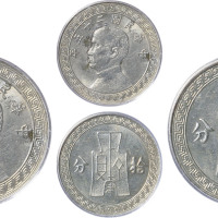 民国二十五年孙中山像背布图拾分布下“津”镍质样币一枚