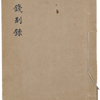 民国方药雨“言钱别录”手稿本一件。