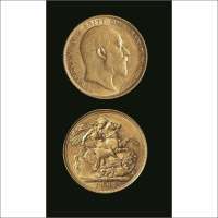 1902年英国爱德华七世马剑金币