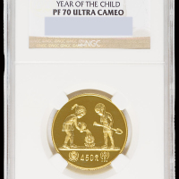 1979年国际儿童年纪念金币1/2盎司 NGC PF 70