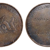 1928年某外国公司上海地区分公司田径赛飞龙铜质奖章一枚