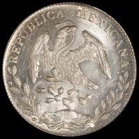 1894年墨西哥“鹰洋”银币一枚，NGC MS65