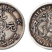 1903年癸卯吉林省造光绪元宝太极图库平七分二厘银币一枚