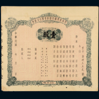 河南实业银行公司股票壹股