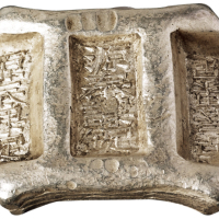 清代云南“源泰课锭”五两牌坊锭一枚，重量：152.6克，原光，极美品