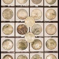 1928年孙中山像开国纪念壹圆银币二十二枚，均原包浆，近未使用至完全未使用品