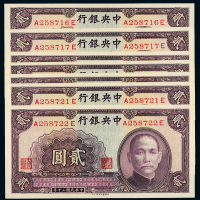 30年中央银行贰圆七连号
