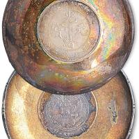 镶造总光绪7.2钱银盘1只