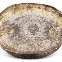 清代四川双“囍”字五两吉语锭一枚，重量：171.3克，原包浆，完全未流通品相