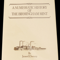 1981年James.O.Sweeny (詹姆斯·史威尼）著《伯明翰造币厂史》一册，英文，内文245页。伯明翰造币厂十八世纪创立时，名喜敦，1850年开始制作币章并生产相关设备。中国首座机器造币厂-广