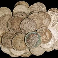 1878-1921年美国摩根女神银币一组五十枚，极美品