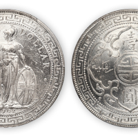 1902年香港“站洋”壹圆银币一枚,ACCA MS63