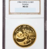 1984年一盎司熊猫金币一枚