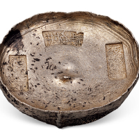 清代四川“井研县 德盛祥”三戳十两圆锭一枚，重量：347.1克，戳记清晰，品相完美