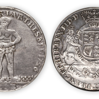 1726年德国叛乱泰勒野人大银币一枚，NGC XF Details