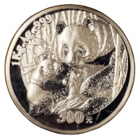 2005年一公斤熊猫纪念银币一枚
