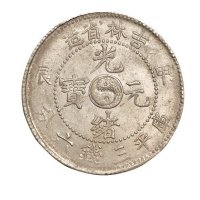 1904年甲辰吉林省造光绪元宝库平三钱六分银币一枚