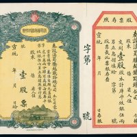 宣统年滇蜀腾越铁路股票壹股一枚
