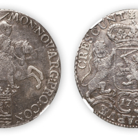 1789年荷兰马剑银币一盾一枚，NGC VF Details