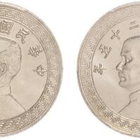 25年孙像廿分A字版镍币2枚MS62