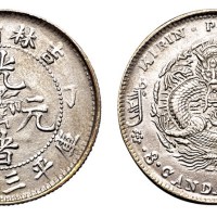 1907年丁未吉林省造光绪元宝库平三钱六分银币一枚