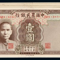 民国三十年中国农民银行德纳罗版国币券壹圆二十三枚，全新