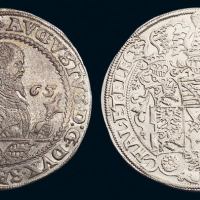 1565年德国萨克森1泰勒银币一枚，完全未使用品