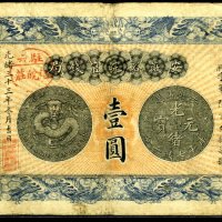 光绪三十三年安徽裕皖官钱局银元票壹圆一枚