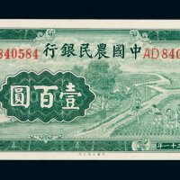 民国三十一年中国农民银行国币券壹佰圆一枚
