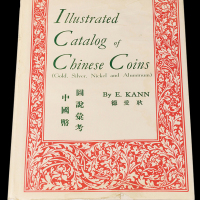 1954年著名钱币收藏家E.KANN（耿爱德）著《中国币图说汇考》一册，英文，1966年再版，内文476页，图版224页。耿氏原籍奥地利，1902年赴上海英商银行服务，在华从事金融相关工作长达四十七年